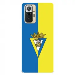 Funda Licencia Oficial Cádiz CF Escudo Fondo Bicolor para Xiaomi Redmi Note 10 Pro