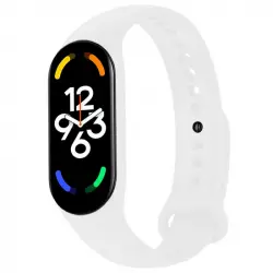 OcioDual Correa Silicona Suave Flexible Blanca para Xiaomi Mi Band 5/6/7/Amazfit 5