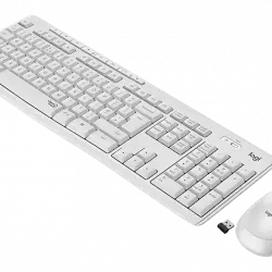 Pack Teclado + Ratón - Logitech MK295 Silent Wireless Combo, Inalámbrico, Bluetooth, USB, 10 m, Blanco