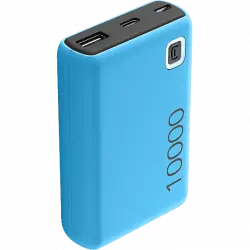 Powerbank - CellularLine PBESSENCE10000B, 10000 mAh, Universal, 12 W, USB-A / USB-C MicroUSB, Azul