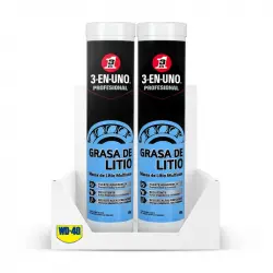 3 EN UNO Profesional Pack 2 Cartuchos de Grasa de Litio Multiusos 400gr