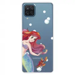 Funda Oficial de Disney Ariel y Sebastián Burbujas La Sirenita para Samsung Galaxy A12