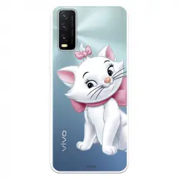 Funda Para Vivo Y20s Oficial De Disney Marie Silueta - Los Aristogatos