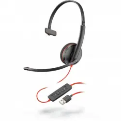 Plantronics Blackwire C3210 Auriculares UC con Micrófono USB Negro