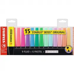 STABILO Boss Original 15 Marcadores Fluorescentes