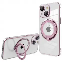 Cool Funda Ring Magnética Rosa para iPhone 15 Plus