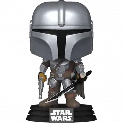 Figura - Funko Pop! The Mandalorian S9 (Star Wars): with darksaber, Vinilo, 10 cm