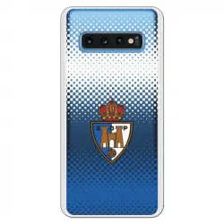 Funda Oficial Escudo S.d. Ponferradina Trama Blanco Y Azul Clear Para Samsung Galaxy S10 Plus