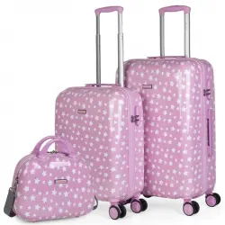 Itaca Stars Juego De Maletas Pc Infantiles, Color Rosa
