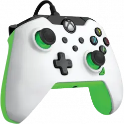 Mando - PDP 049-012-WG, Para Xbox Series X/PC, Cable, Blanco/Verde neón