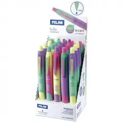 Milan Compact Sunset Caja de 20 Bolígrafos Tinta de Aceite Azul Colores Surtidos