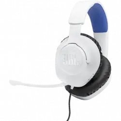 Auriculares gaming - JBLQuantum 100P Console, Con cable, 20 kHz, Blanco y azul