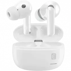 Auriculares inalámbricos - CellularLine BTECLIPSETWSW, Intraurales, Bluetooth, Blanco