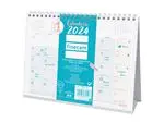 Calendario de mesa 2024 Finocam S-21x15 Chic con espacio para anotaciones Turquesa