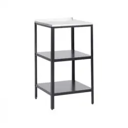 Cocina Exterior De Metal Negro/plateado 50 Cm Vilama