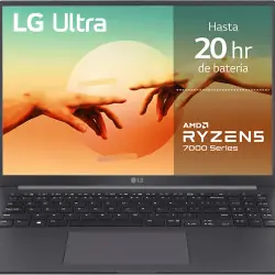 Portátil - LG 16U70R-G.AA59B, 16", WUXGA, Ryzen™ 5 7530U, 16 GB, 1 TB SSD, Radeon™ Onboard Graphics, Windows 11 Home (64 Bit), Gris Carbón