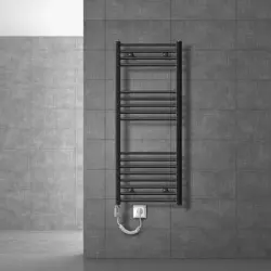 Radiador De Baño Sahara 500x1200 Antracita Curvo 900w Ecd Geramny