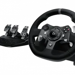 Volante - Logitech G920 Driving Force Racing Wheel, Pedales ajustables, Para Xbox One/PC, Feedback, Negro