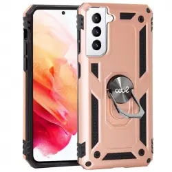 Cool Funda Hard Rose Gold con Anilla para Samsung G990 Galaxy S21