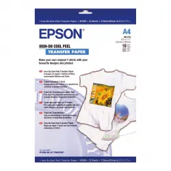 Epson - Papel De Transferencia Térmica Iron-On, A4, 124 G/m2, 10 Hojas