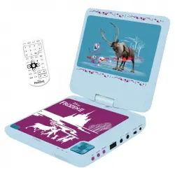 Lexibook Disney Frozen Lector DVD Portátil con Pantalla Rotativa con Mando a Distancia y Auriculares 7"