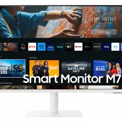 Monitor - Samsung Smart M7 LS32CM703UUXEN , 32", UHD 4K, 4 ms, 60 Hz, Pantalla inalámbrica, WiFi, Bluetooth, Blanco