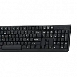 Pack Teclado + Ratón - ISY IDE-2000-ES, Con cable, USB, QWERTY Español, Negro