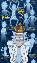 Póster de puerta Rick y Morty Long Life The Big Bad Doodoo Dady