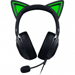 Auriculares gaming - Razer Kraken Kitty V2, Sonido envolvente, Orejas gatito, Micrófono integrado, Negro