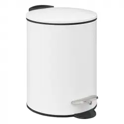 Cubo de basura 3L metal blanco