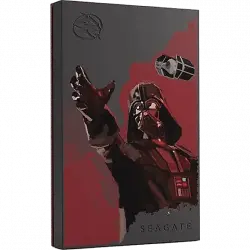 Disco duro externo - Seagate Firecuda Star Wars Darth Vader, 2 TB, USB, Negro, Rojo