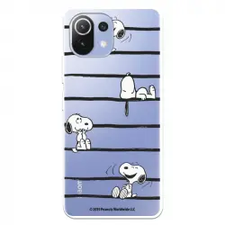 Funda Oficial de Peanuts Snoopy Rayas para Xiaomi Mi 11 Lite