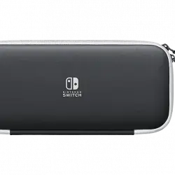 Funda + Protector pantalla - Nintendo 10008001, Para Switch OLED, 2x protectores de pantalla, Negro