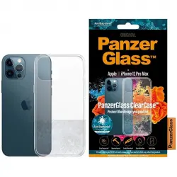 PanzerGlass ClearCase Funda Protectora de Cristal Templado Transparente para iPhone 12 Pro Max