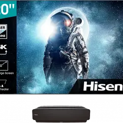 Proyector - Hisense Láser TV 120L5F-A12, UHD 4K, HDR10, Dolby Atmos, 2700lm, Pantalla ALR + Instalación incluida