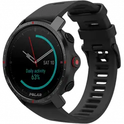 Reloj deportivo - Polar Grit X Pro, Negro, 22 mm, 1.2", BT, Resistencia al agua WR100, GPS, 100 h
