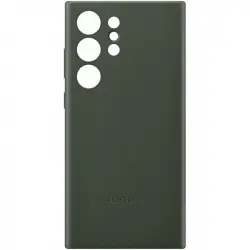 Samsung - Funda De Piel Verde Para Galaxy S23 Ultra