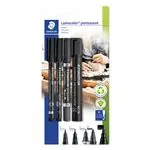 Set de 4 rotuladores permanentes STAEDTLER Lumocolor 60 BK