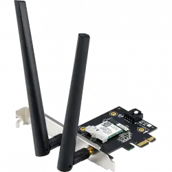 Tarjeta de red - ASUS PCE-AXE5 400, Wi-Fi 6, WLAN, PCI Express, Bluetooth, 2 antenas, Negro