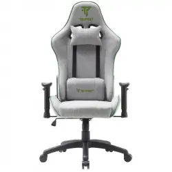 Tempest Vanquish Silla Gaming Gris/Verde Tela Transpirable