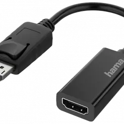 Adaptador - Hama 00200335, De conector DisplayPort a enchufe HDMI, UHD 4K, Negro