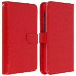 Avizar Funda Billetera Roja para Smartphones de 3.8" a 4.3"