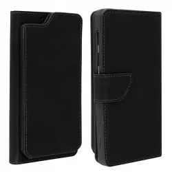 Avizar Funda Cartera Negra para Smartphones de 5.3" a 5.5"