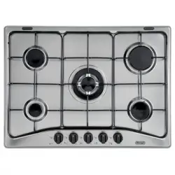 Delonghi Yaf57asv Hobs Negro, Plata Integrado Encimera De Gas 5 Zona(s)