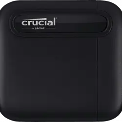 Disco duro SSD externo 4 TB - Crucial X6, USB 3.2 Gen 2, Velocidad lectura 800 MB/s, Negro