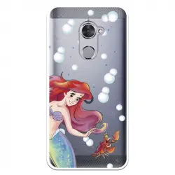 Funda Oficial Disney Sirenita Y Sebastián Transparente Para Vodafone Smart V8 - La Sirenita