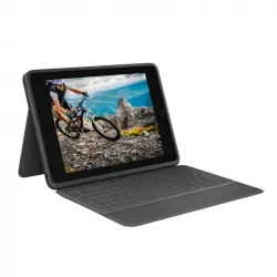 Logitech Rugged Folio Funda con Teclado Bluetooth Gris para iPad 7/8/9 Generación