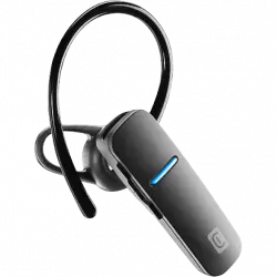 Manos libres - CellularLine Sleek, Hasta 6 horas de autonomia, Intraurales, Bluetooth, Asistente Voz, Negro