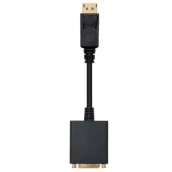 Nanocable Adaptador DisplayPort Macho a DVI Hembra Single Link 15cm Negro