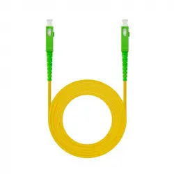 Nanocable Cable de Fibra Óptica SC/APC a SC/APC Monomodo Simplex LSZH 100m Amarillo